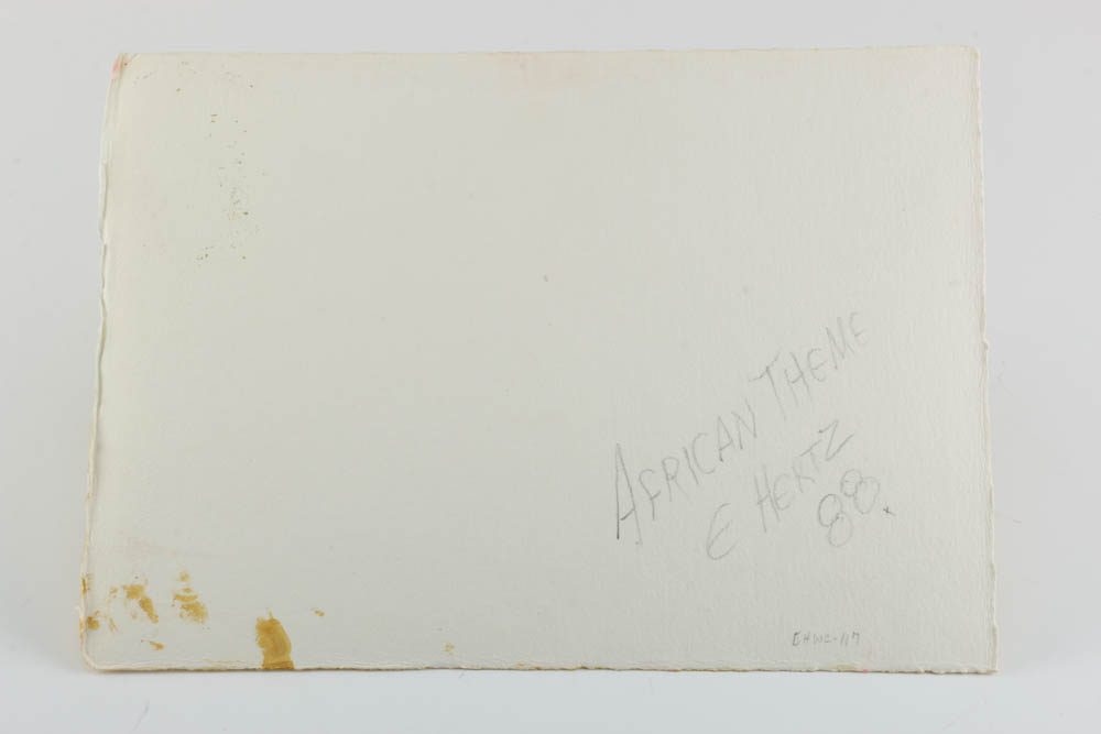 Beth Herth Original Abstract Watercolor "African Theme"