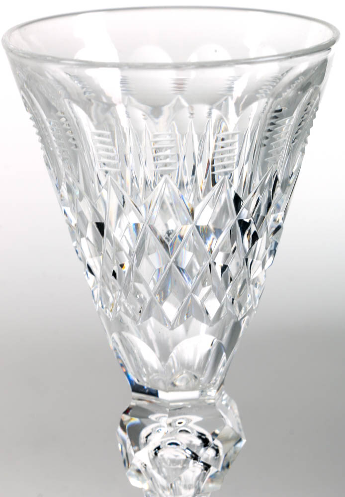 Beautiful Antique Cut Crystal Aperitif Stemware, Set of Nine