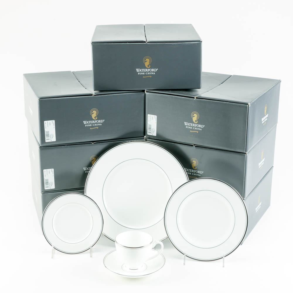 Eight Waterford Bone China Place Settings in "Kilbarry" Pattern