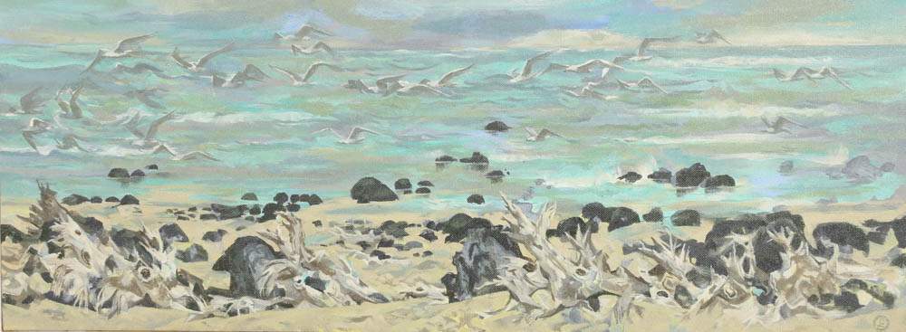 Original Seascape Oil Painting by Cincinnati Artis Carl Zimmerman