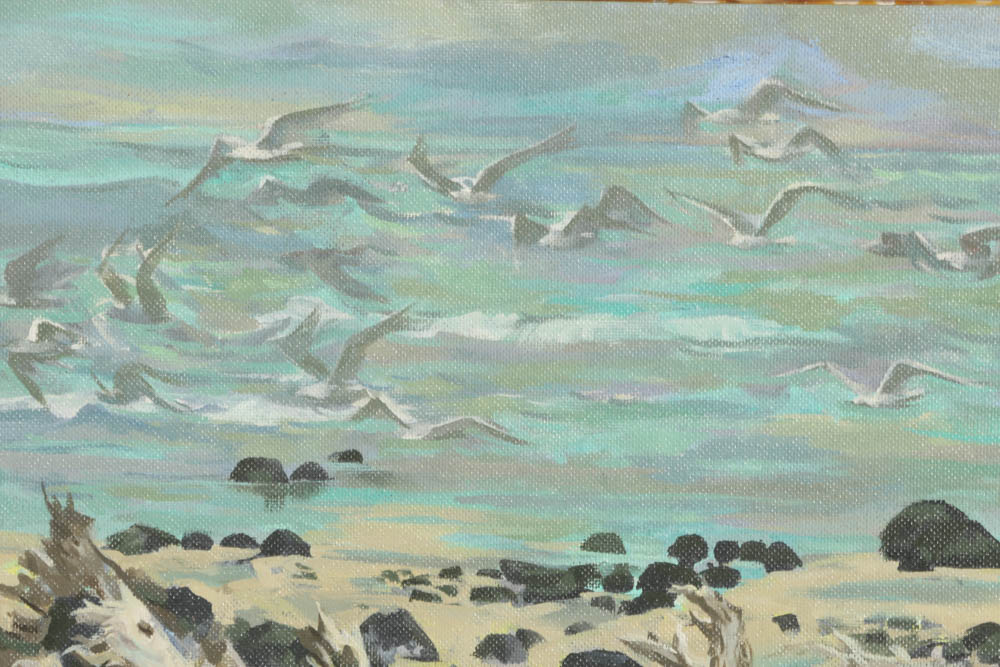 Original Seascape Oil Painting by Cincinnati Artis Carl Zimmerman