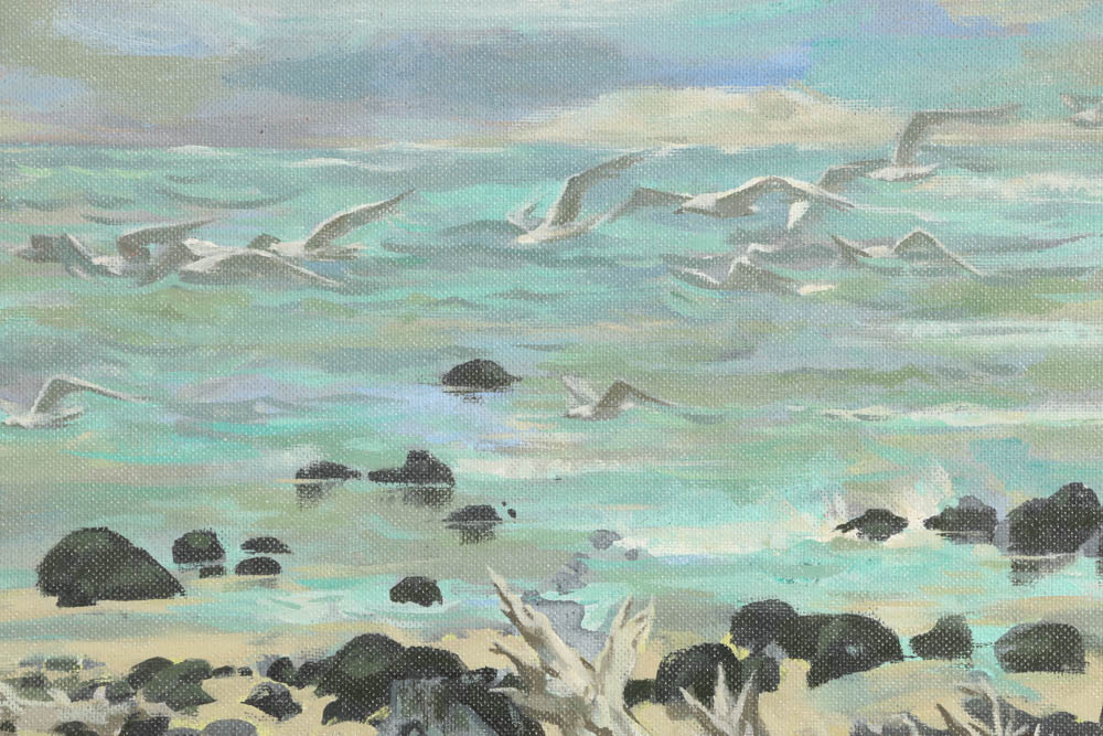 Original Seascape Oil Painting by Cincinnati Artis Carl Zimmerman