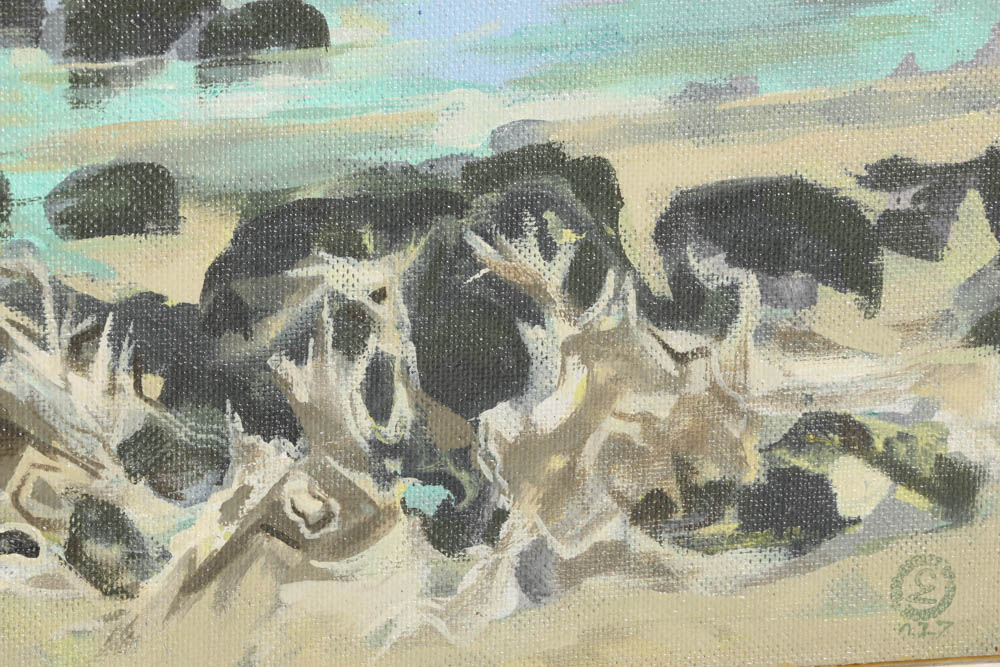 Original Seascape Oil Painting by Cincinnati Artis Carl Zimmerman