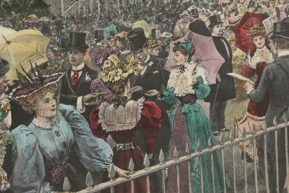 Hand Colored Etching Titled "Royal Ascot...The Enclosure"
