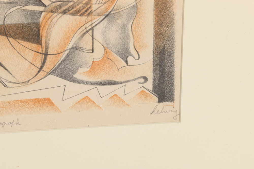 Arthur Helwig Lithograph "Three Graces"