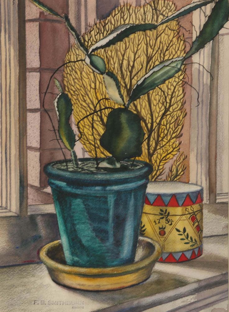 Florence Bartley Smithburn Original Watercolor Painting on Paper