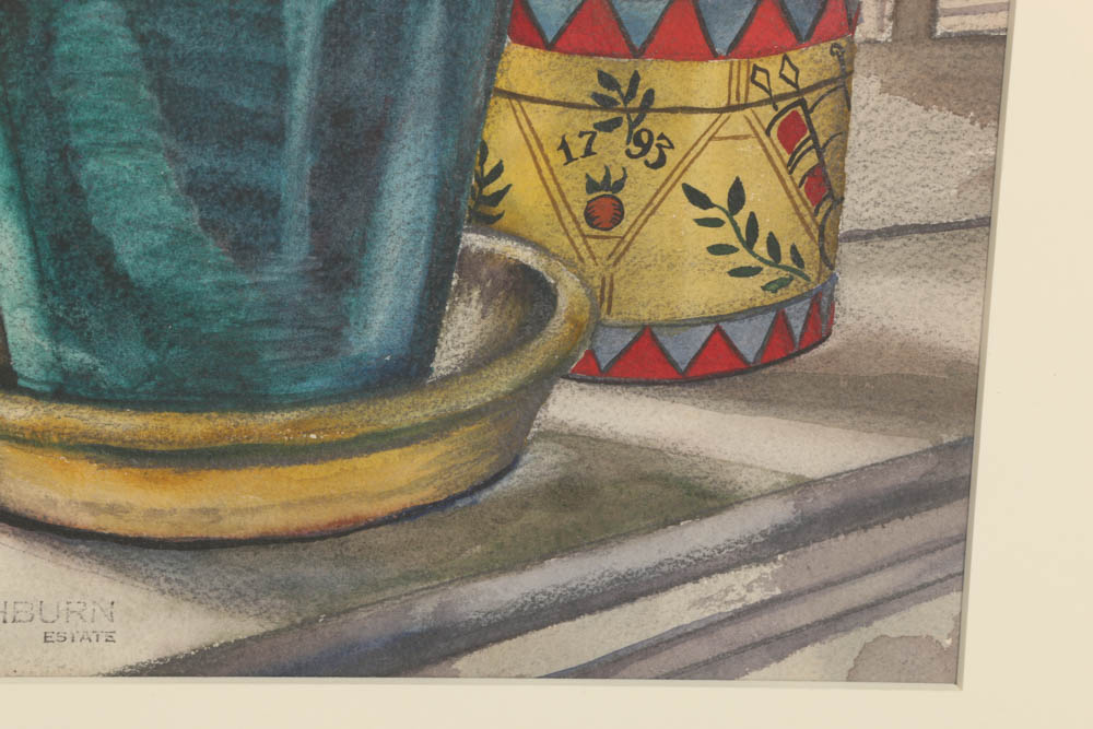 Florence Bartley Smithburn Original Watercolor Painting on Paper