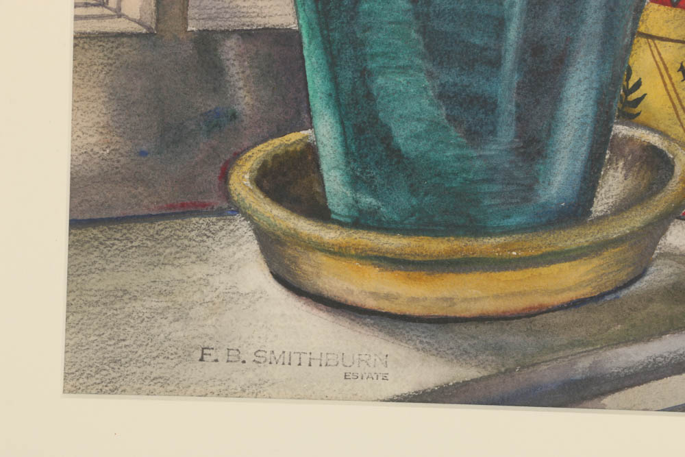 Florence Bartley Smithburn Original Watercolor Painting on Paper