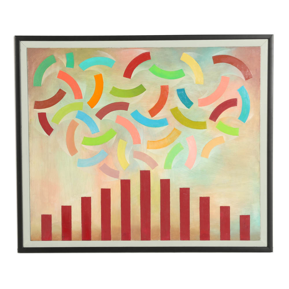 "Composition" Original Oil on Board by Arthur Helwig (1899-1976)