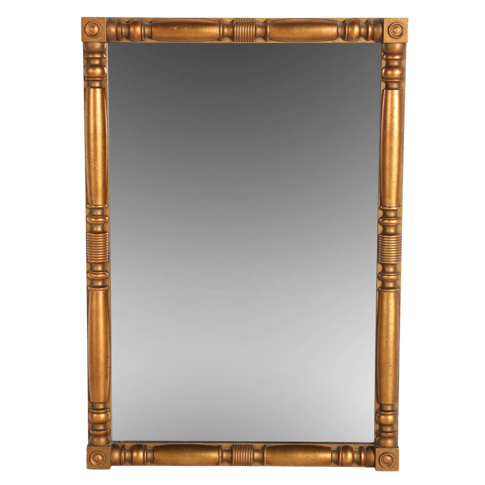Vintage Mirror in Antiqued Gold Baluster Frame