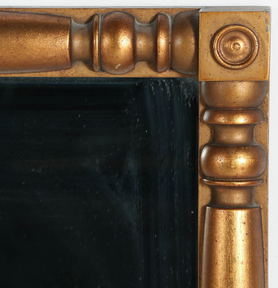 Vintage Mirror in Antiqued Gold Baluster Frame