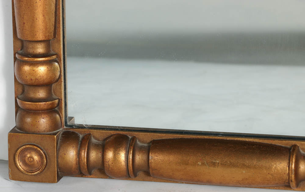 Vintage Mirror in Antiqued Gold Baluster Frame