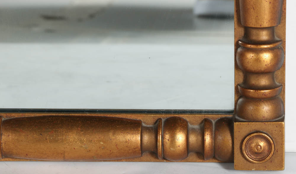 Vintage Mirror in Antiqued Gold Baluster Frame