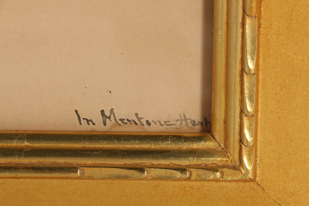 "In Mentone Harbor", Watercolor by Frank Henry Shapleigh