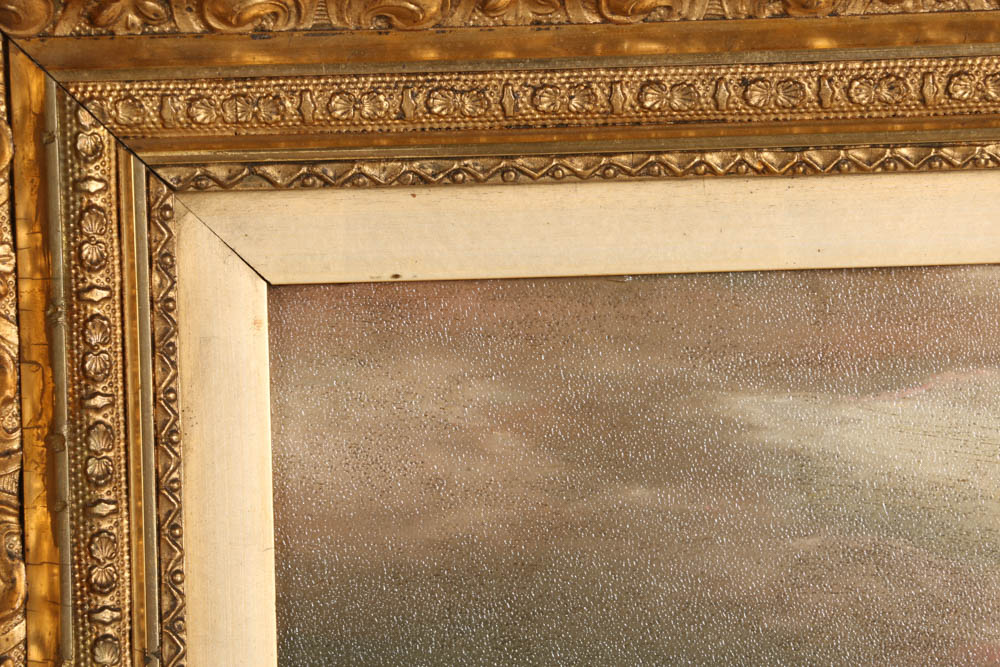 Original Oil On Canvas On Board Winter Landscape