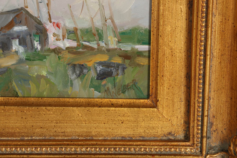 Small Original Oil on Board Painting by Martha E. Weber