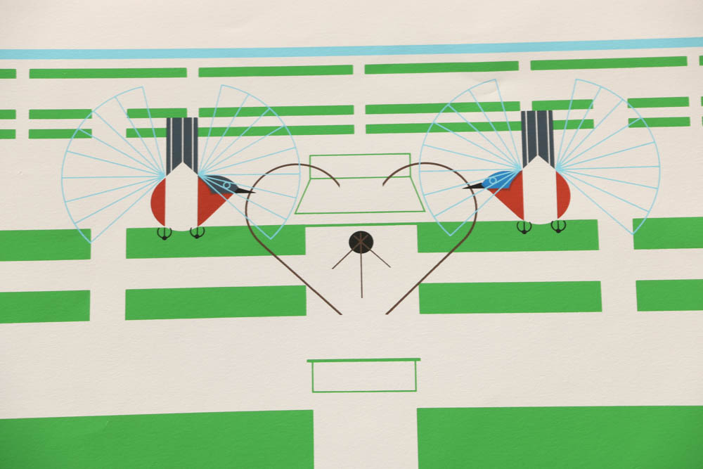 Charley Harper Serigraph "Bluebirds in the Bluegrass, Signed