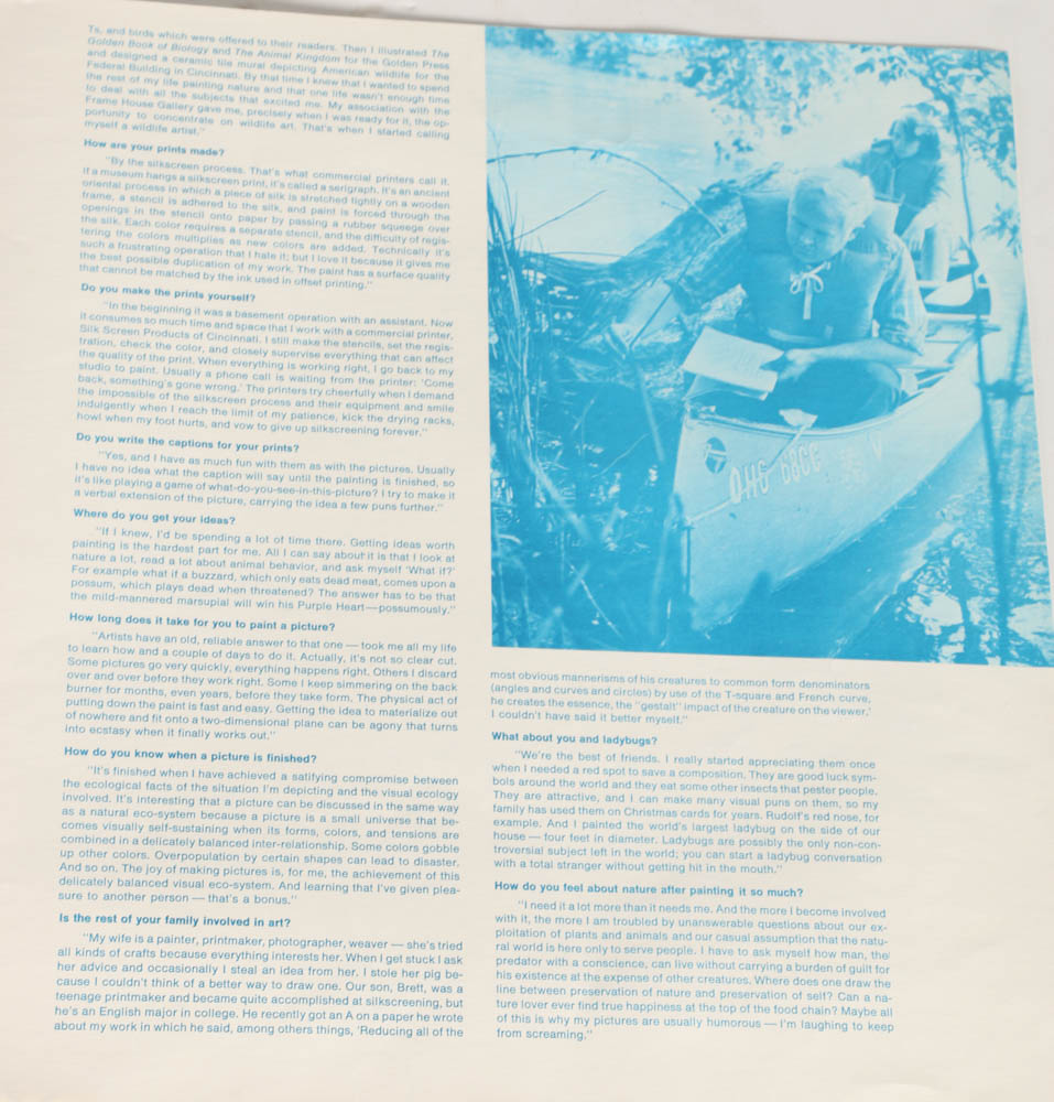 Charley Harper Serigraph "Bluebirds in the Bluegrass, Signed