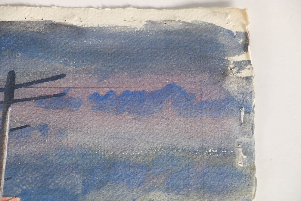 Wesley Kime Original Urban Scene Watercolor