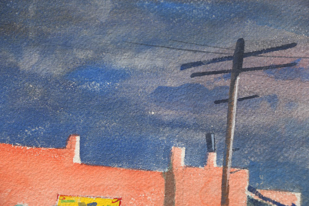 Wesley Kime Original Urban Scene Watercolor