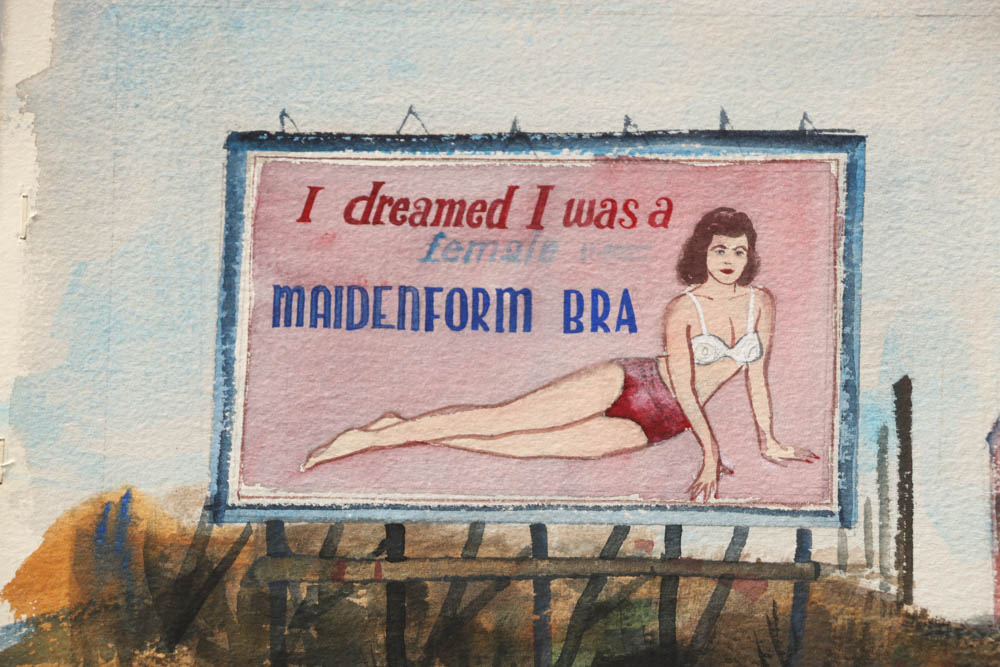 Wesley Kime Original Urban Scene Watercolor - "Maidenform"