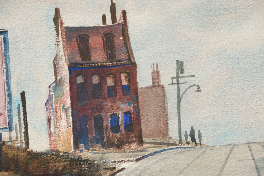 Wesley Kime Original Urban Scene Watercolor - "Maidenform"