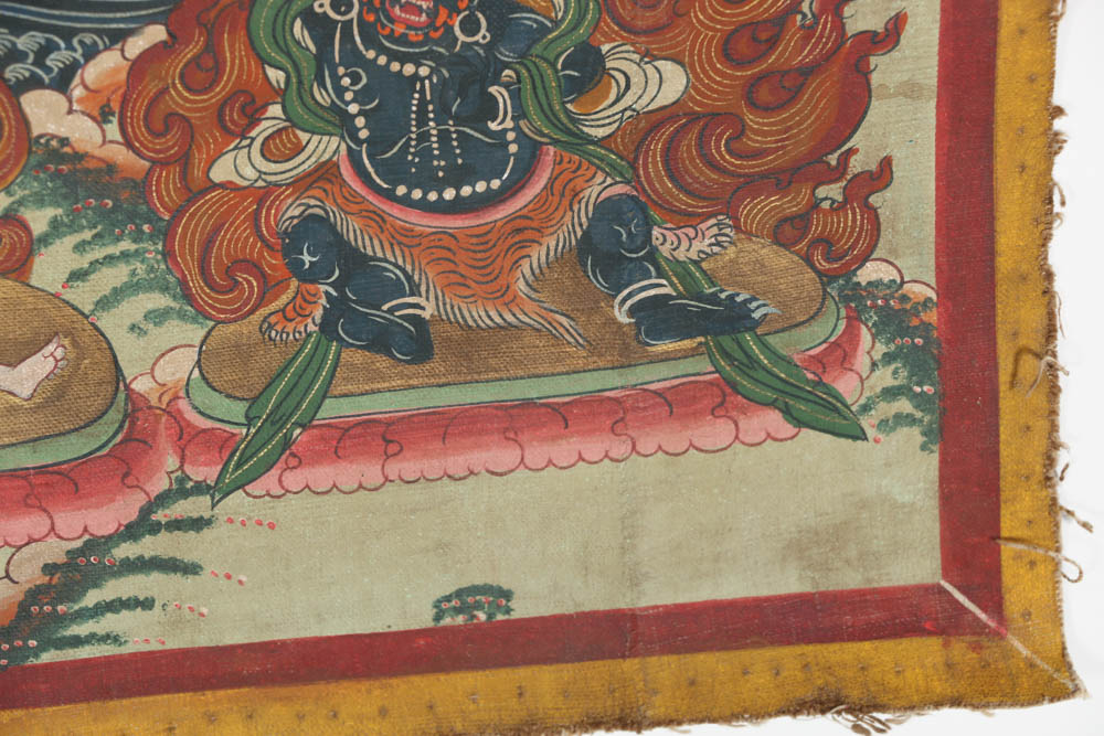 Well Executed 18-19th Century Tibetan Thangka Scroll Painting of Ushnishavijaya