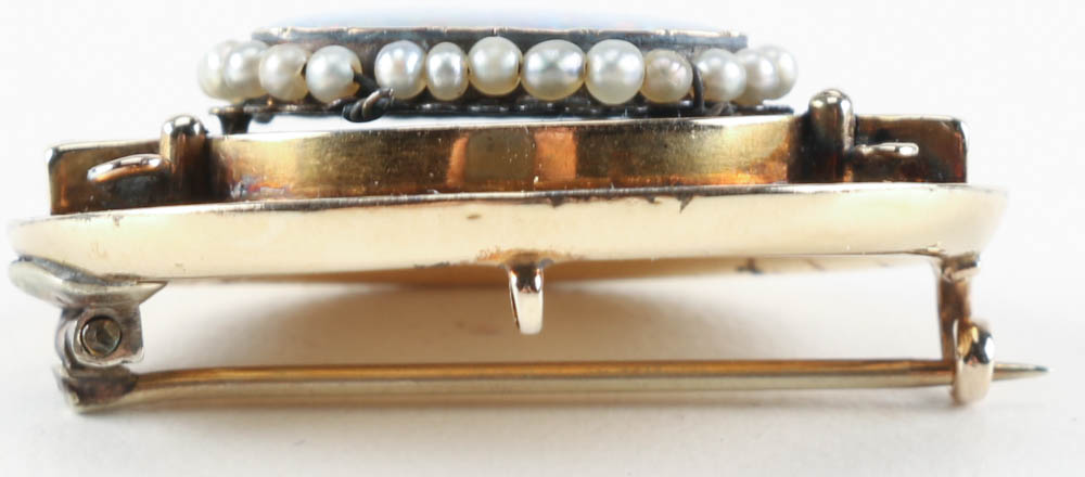 14K Yellow Gold Victorian Opal Brooch