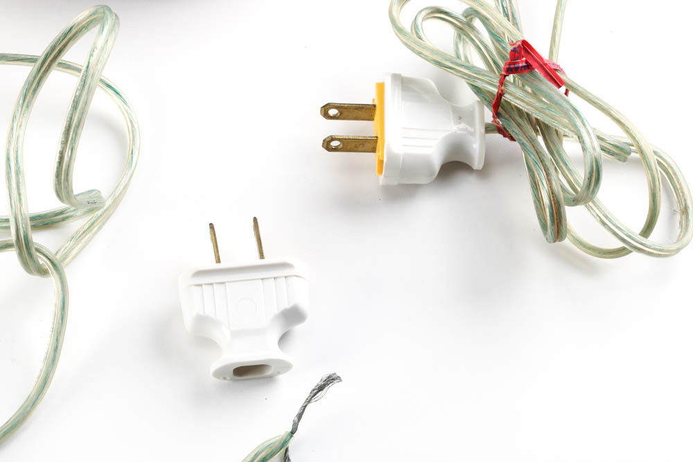 Pair of White Bohemian Glass Lamps