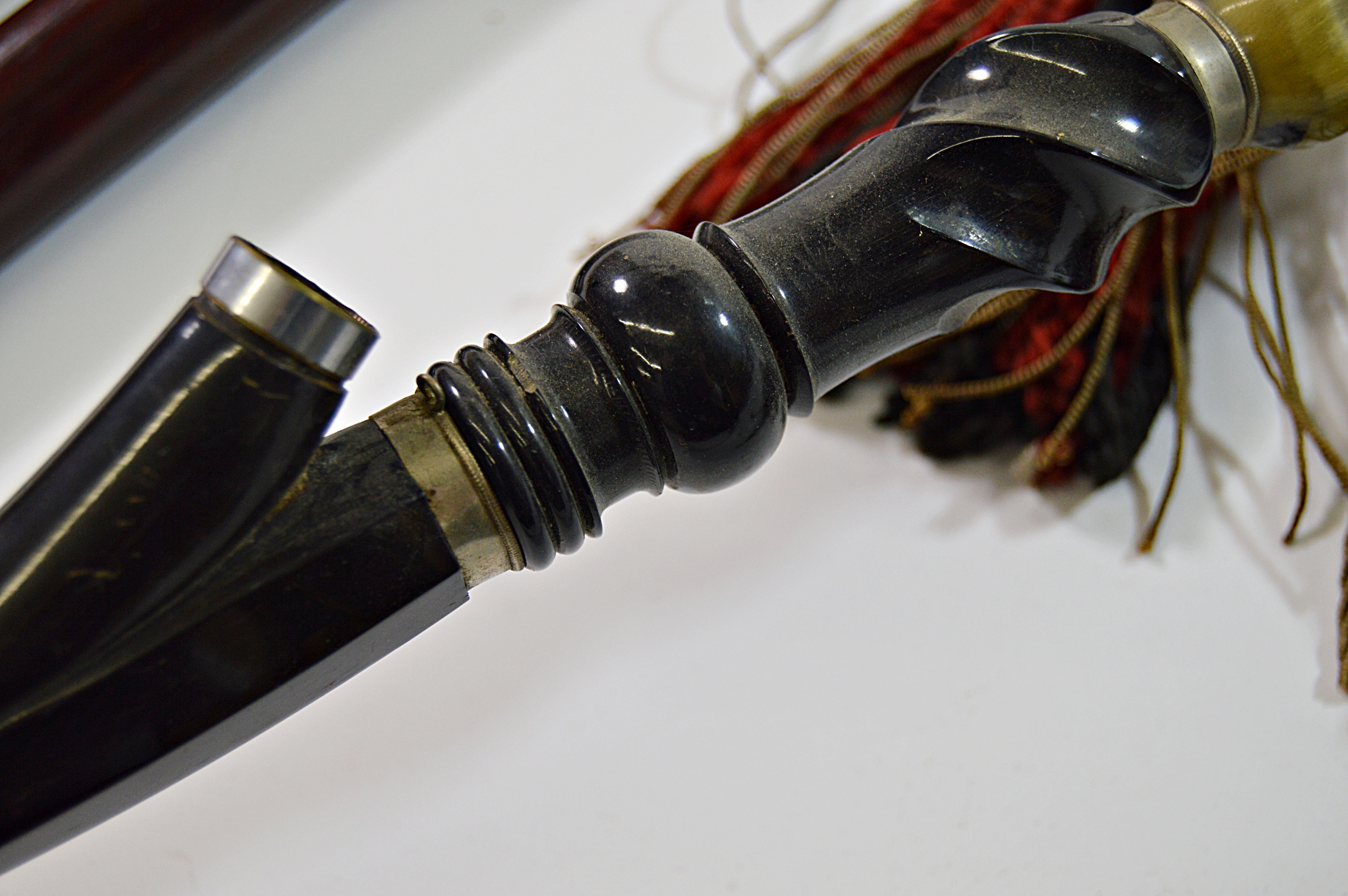 Antique c. 1898 German Porcelain Long Pipe