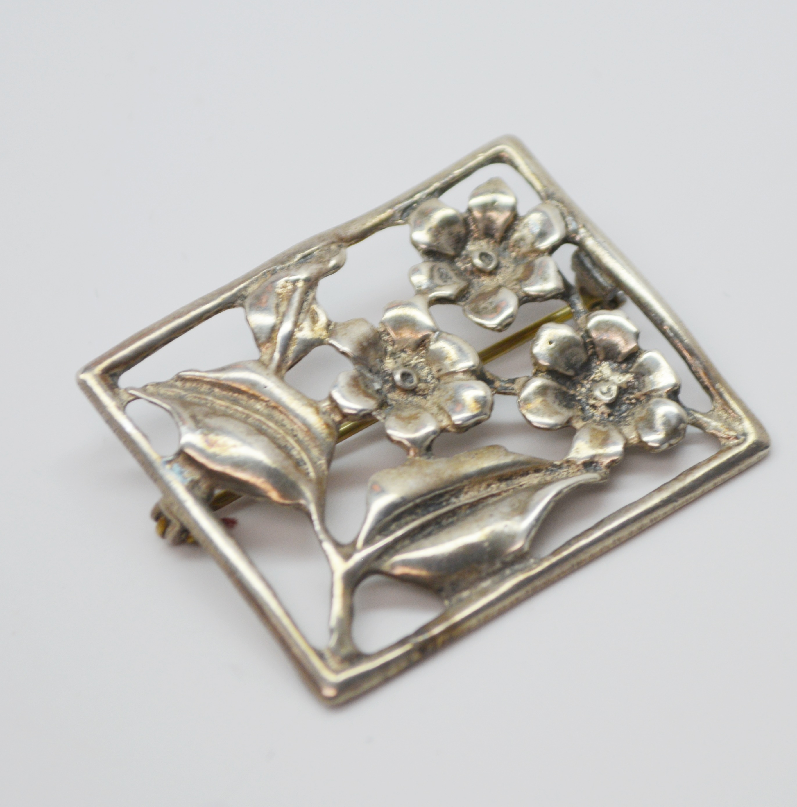 Nine Vintage Sterling Silver Brooches