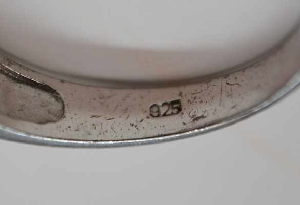 Three Sterling Silver Cubic Zirconia Rings