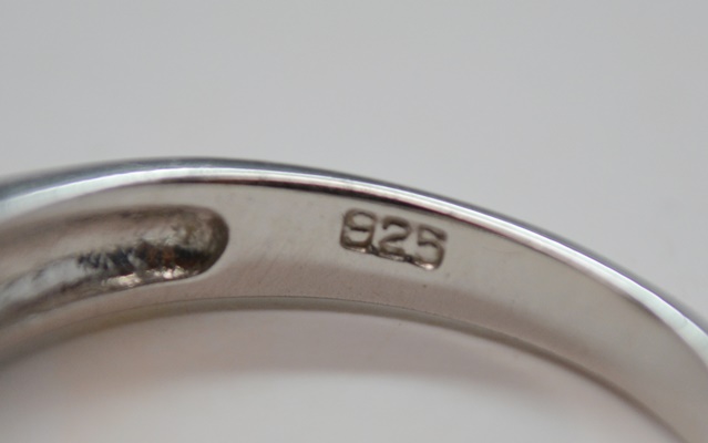 Three Sterling Silver Cubic Zirconia Rings