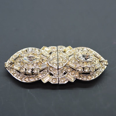 Vintage Rhinestone Duette Brooch
