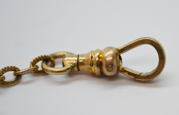 Antique Victorian Gold Filled Pocket Watch Fob and Chain