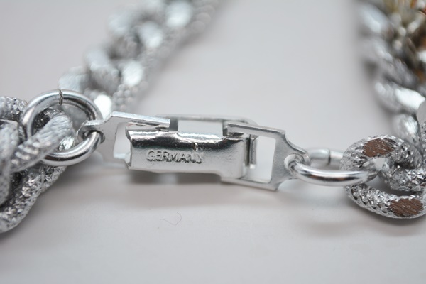 Four Metal Bracelets With Stone Dangles