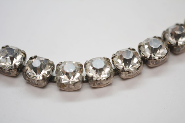 Sterling Silver Rhinestone Necklace and Bracelet