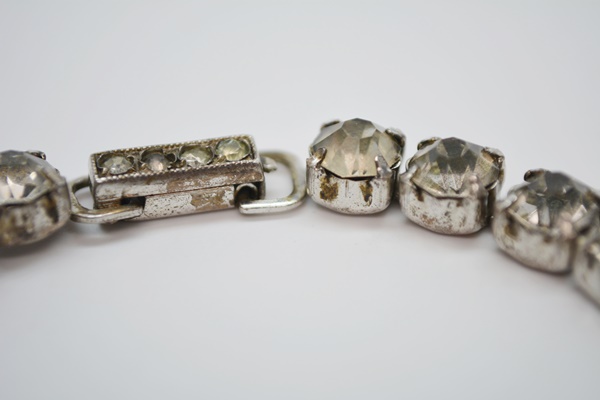 Sterling Silver Rhinestone Necklace and Bracelet