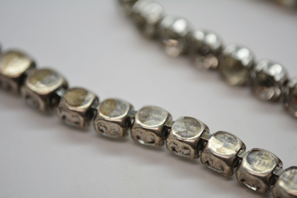 Sterling Silver Rhinestone Necklace and Bracelet