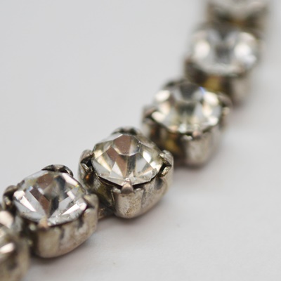 Sterling Silver Rhinestone Necklace and Bracelet