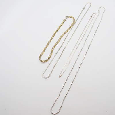 Three Pair of Sterling Silver Earrings and Four Sterling Silver Necklaces