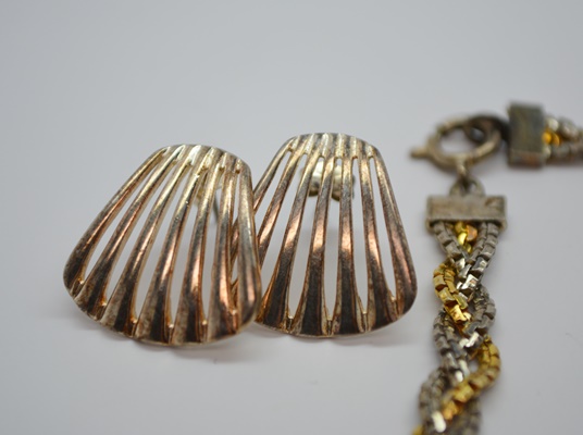 Three Pair of Sterling Silver Earrings and Four Sterling Silver Necklaces