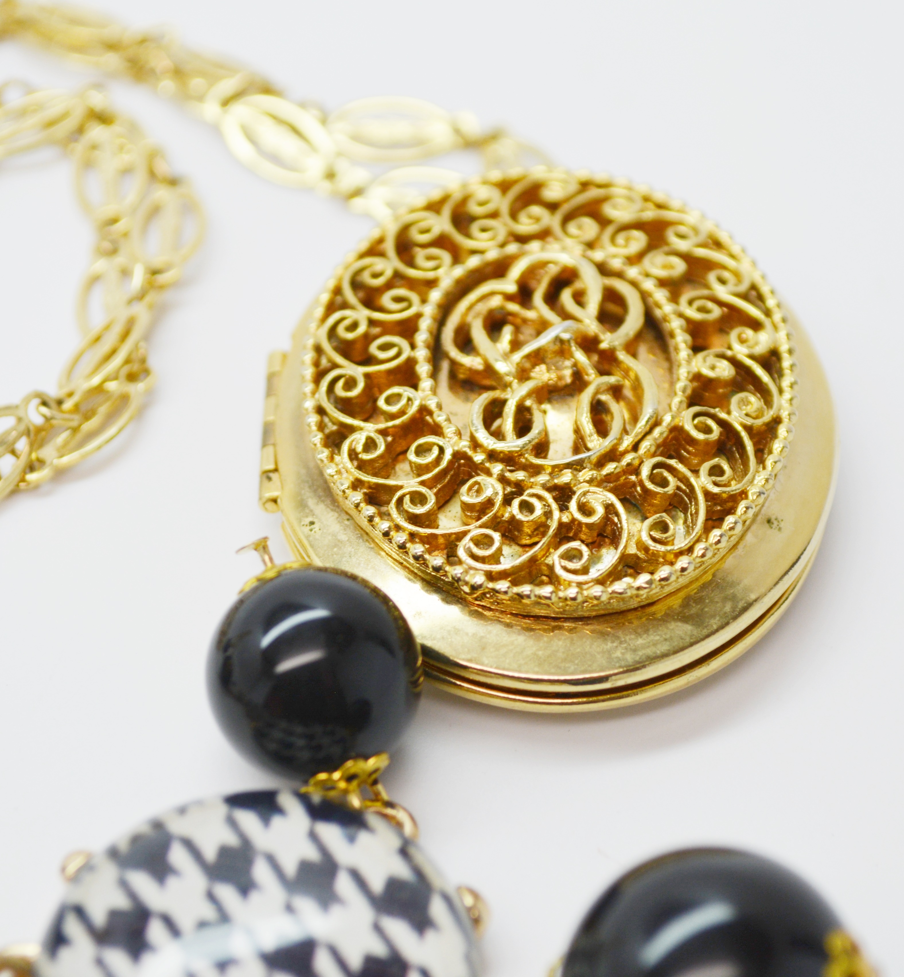 Collection of Gold Tone and Crystal Costume Jewelry