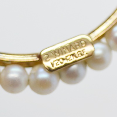12K - 14K Gold Filled Saltwater Pearl Bracelet, Wreath Brooch and Necklace