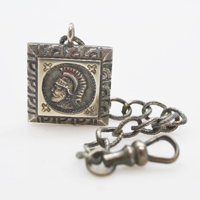 Antique Victorian 800 Silver Watch Fob
