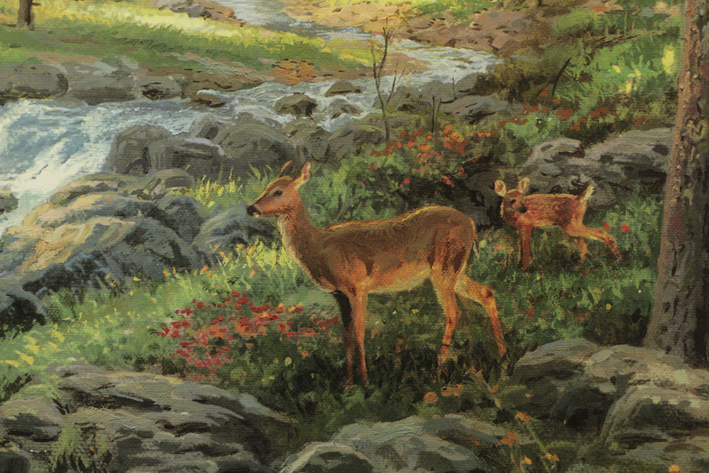 Thomas Kinkade Offset Lithograph on Paper "Mountain Retreat"