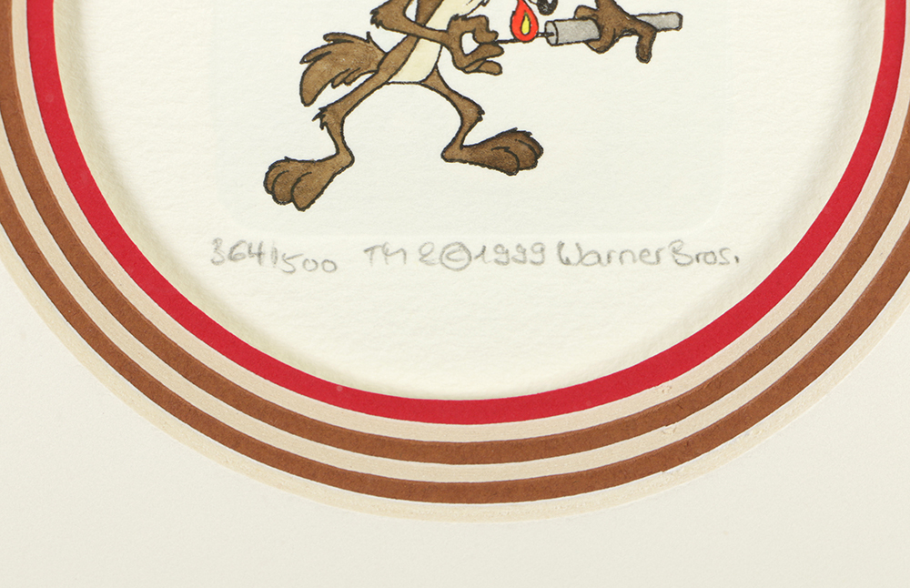 Warner Bros Studio Limited Edition Etching on Paper "Wile E. Coyote Etchings III"