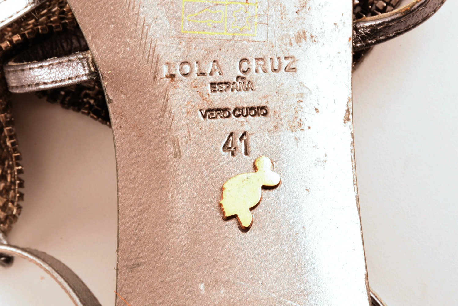 Two Pair of Designer Lola Cruz Rhinestone Mesh Sandals