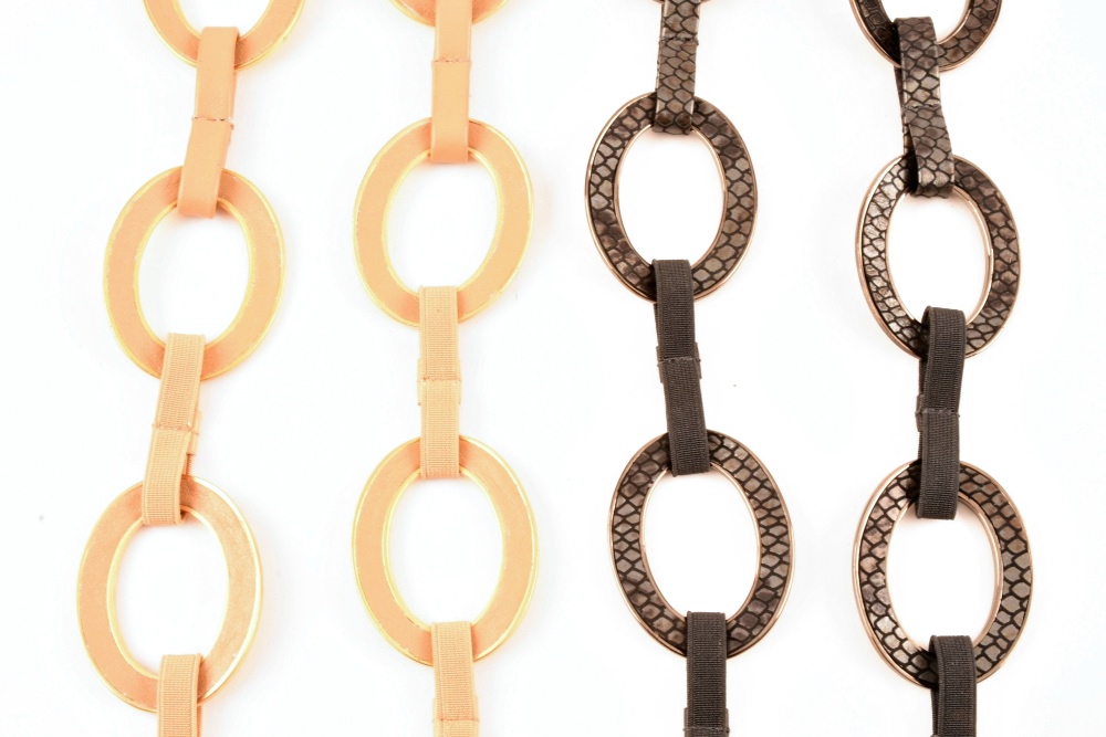 Suzi Roher Contemporary Leather Link Belts, New with Tags