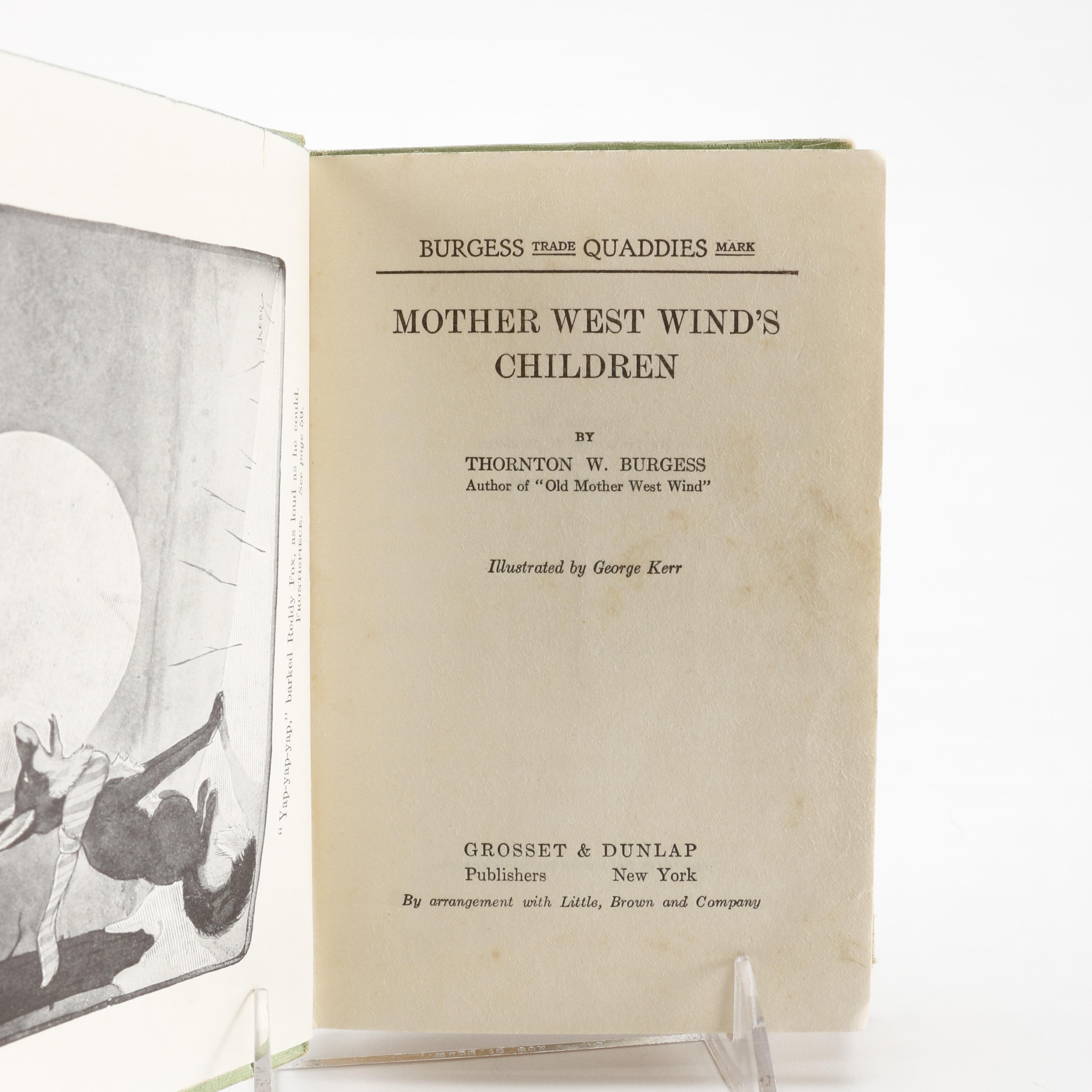 1911 "Mother West Wind's Children" by Thornton W. Burgess